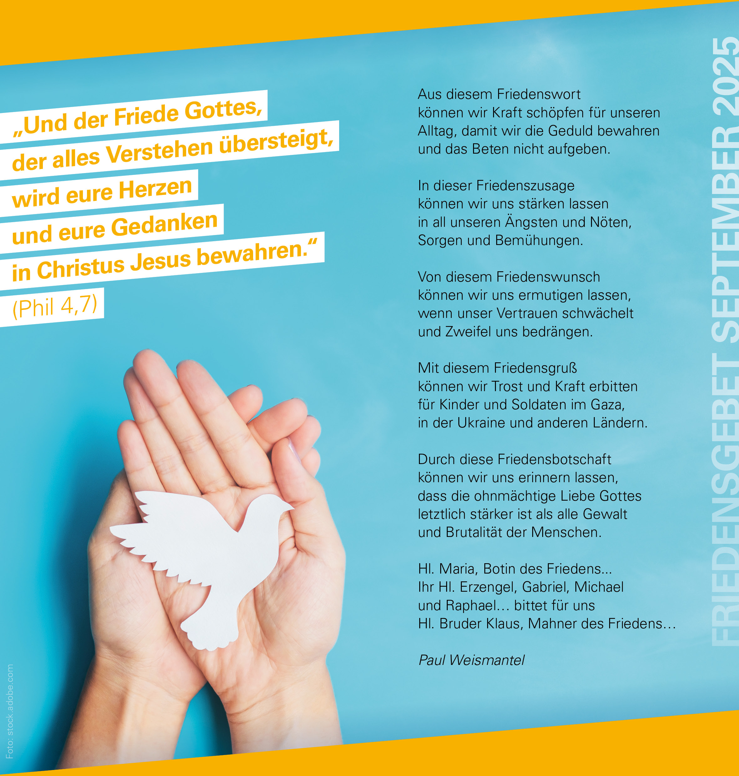 Friedensgebet von Paul Weismantel