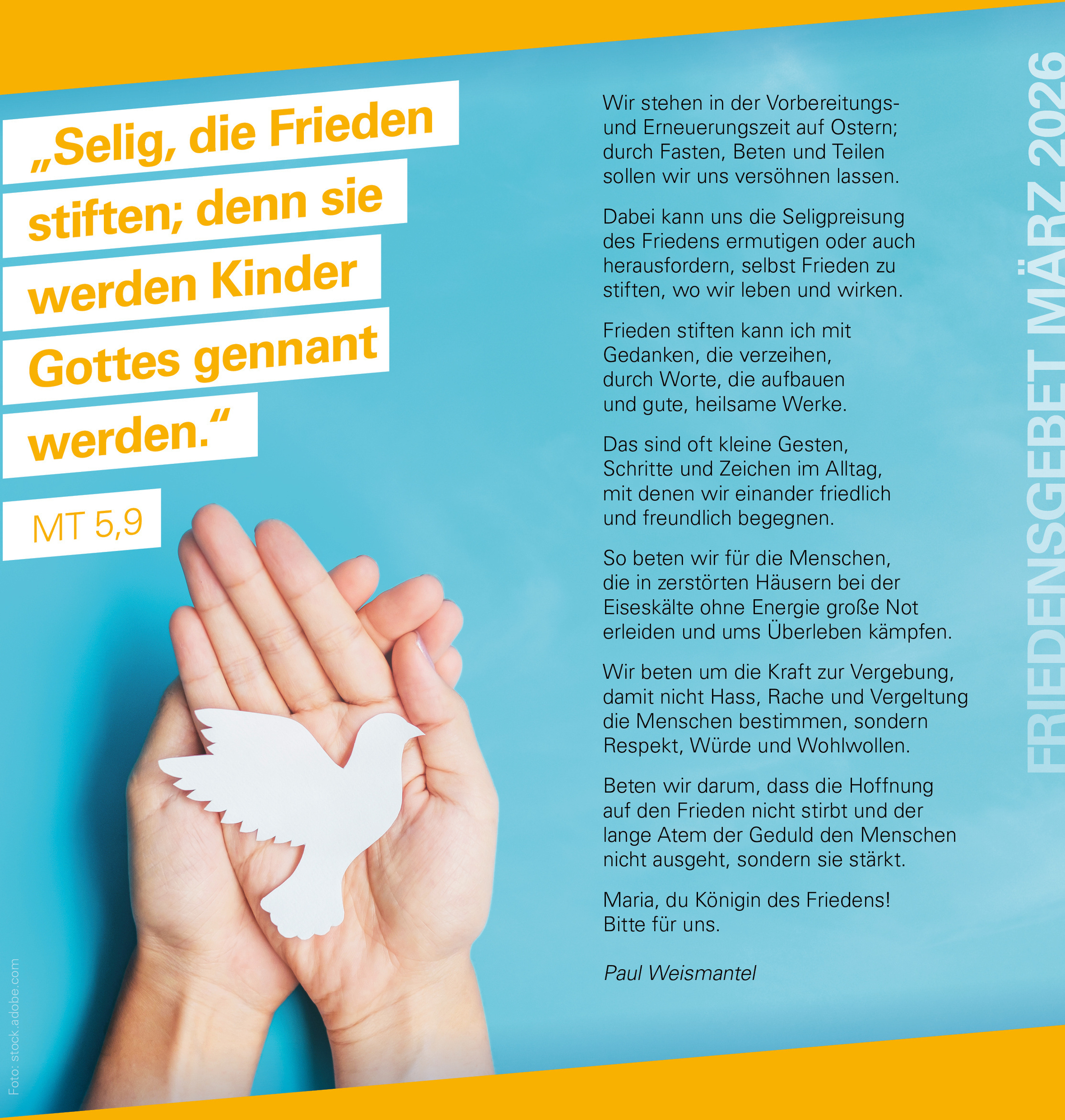 Friedensgebet von Paul Weismantel